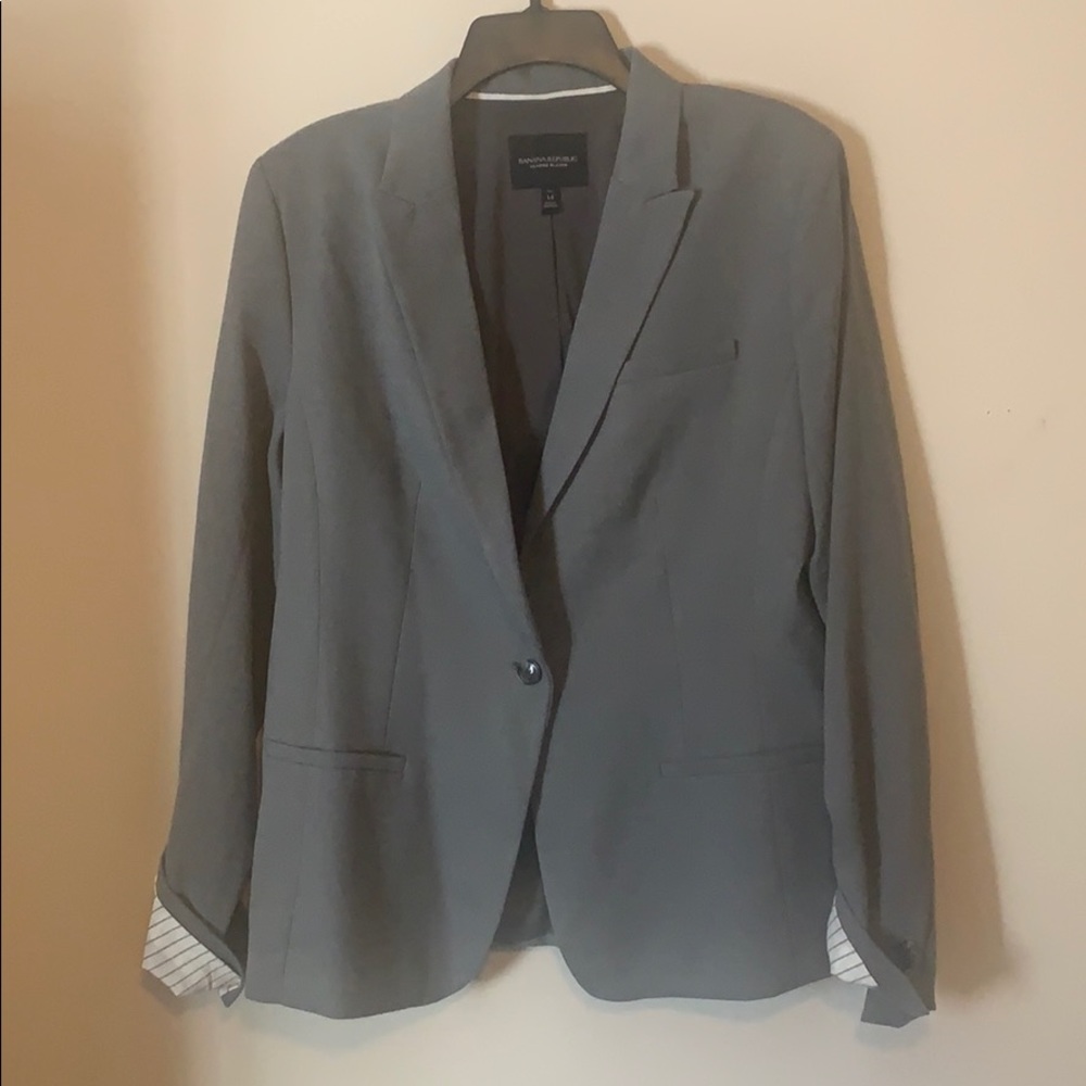 Banana Republic gray wool blazer 14 tall